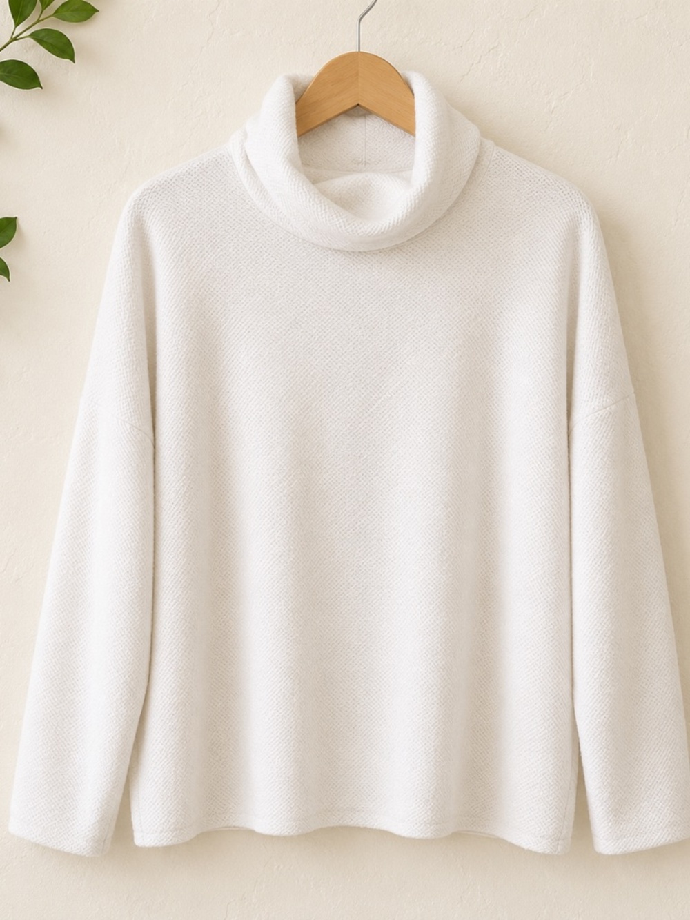 Aerie Soft White Turtleneck Sweater